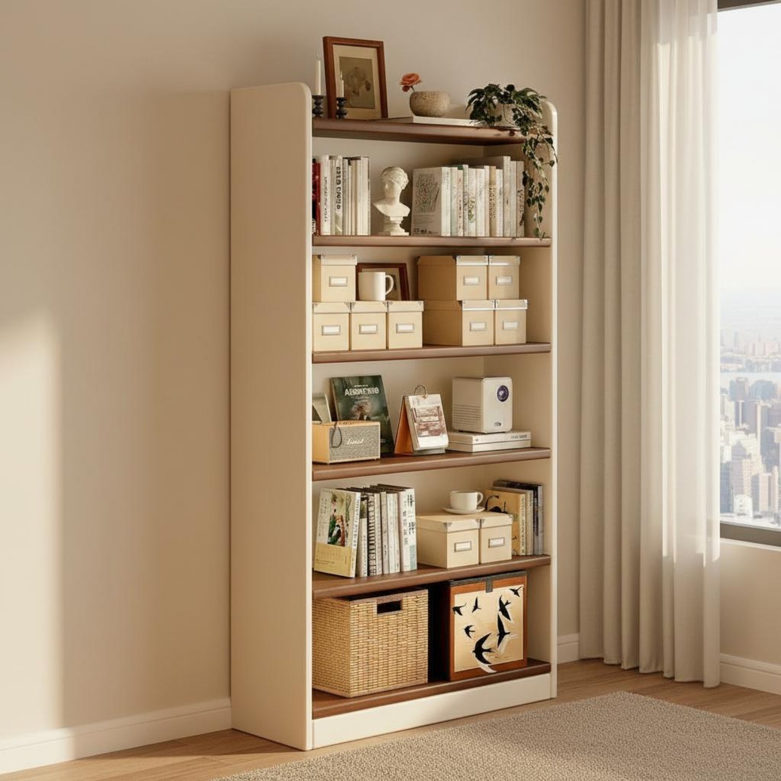 多層式ブックオーガナイザー 大容量木製ブックオーガナイザー  - Sustainable Living Home のレビューと価格